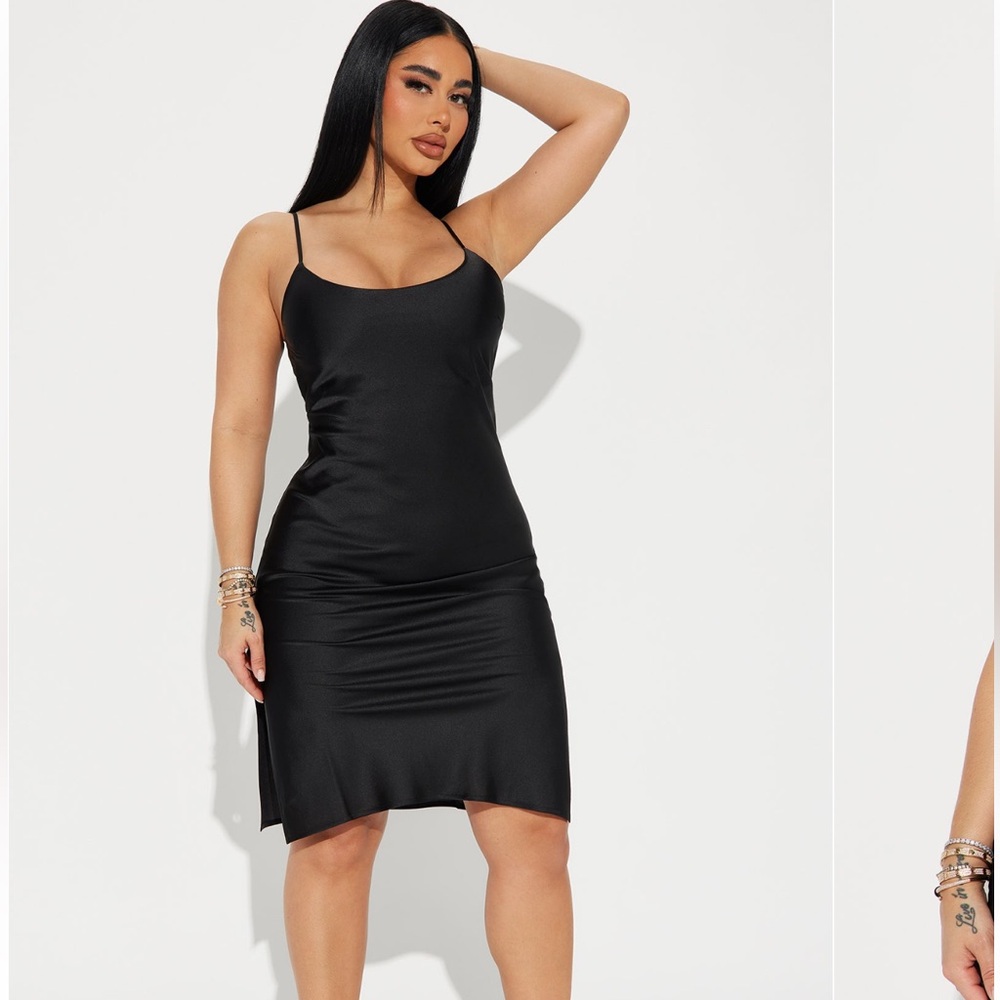 Fashion Nova Satin Slip Dress